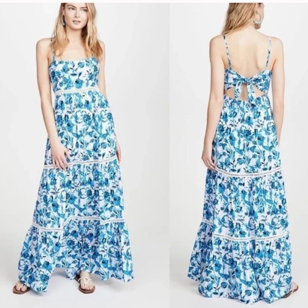 Red Carter Catherine maxi blue and white dress. Size S